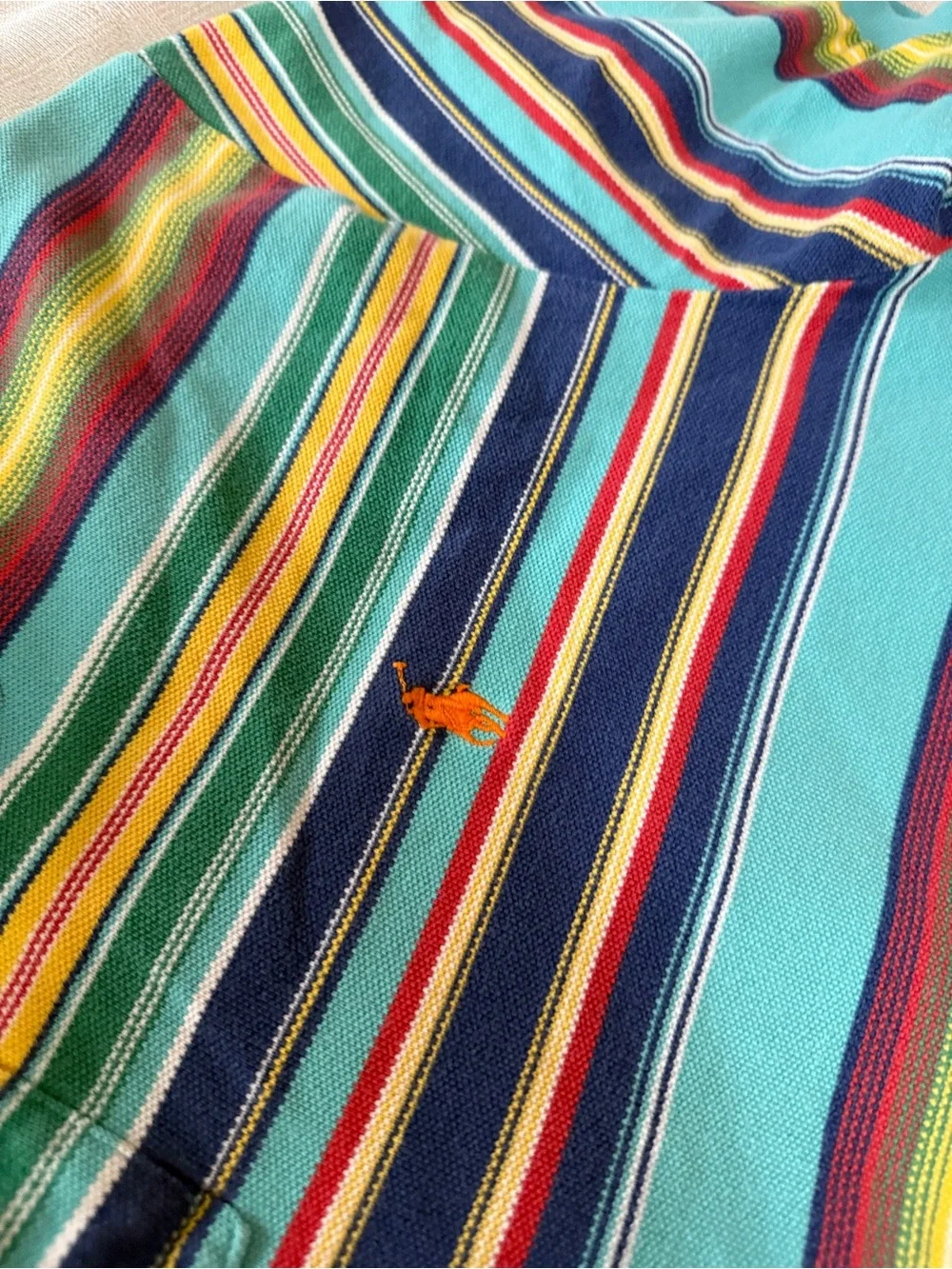Vintage 90s Polo by Ralph Lauren “Serape Blanket” Multi-Stripe Polo Shirt - XL